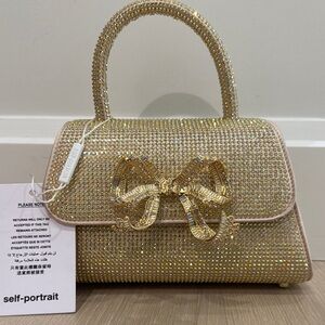 Self-Portrait Gold Embellished Women's Bag